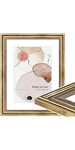 Rustikaler Bilderrahmen 30x30cm - Quadratischer MDF Rahmen Mit Vintage Look