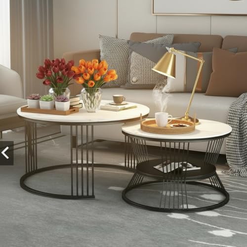 Image of Nesting Table Set of 2 for Living Room, Room Decoration Item for Bedroom