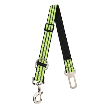 Kush Adjustable Pet Dog Cat Car Seat Belt Strap Restraint Safety Leads Green