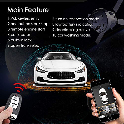 Remote Starter For Cars One Key Engine Start Pke Passive Keyless Entry For Car Remote Key Or Phone Control #TOP4