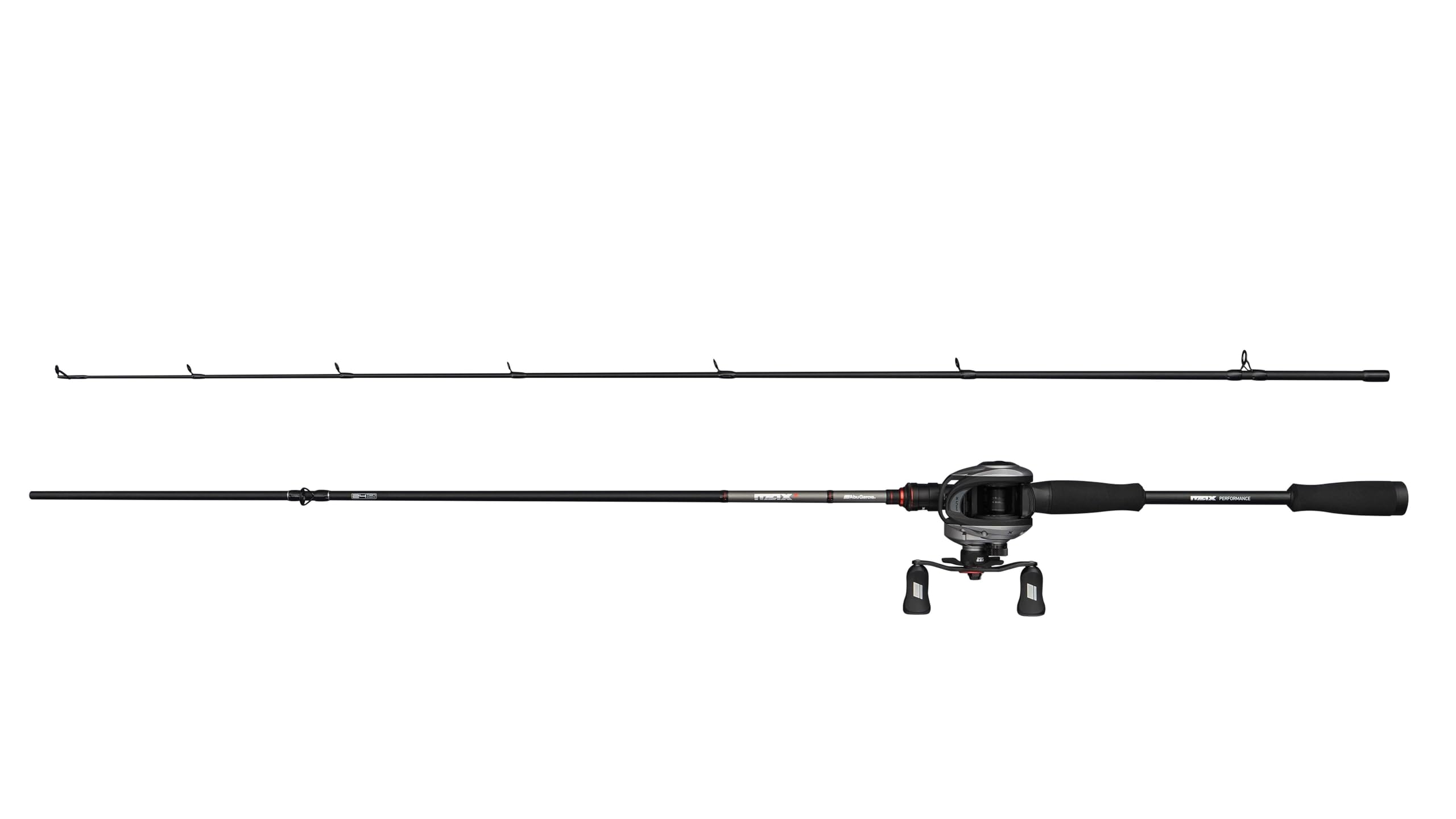 Abu Garcia Max X Casting Rod & Reel Combo | Freshwater Low Profile Baitcaster Reel | 24T Graphite Blank | 5+1 Bearing System | Asymmetric Design | Predator Lure Fishing Set | 2000 | 1.98m | 10-30g