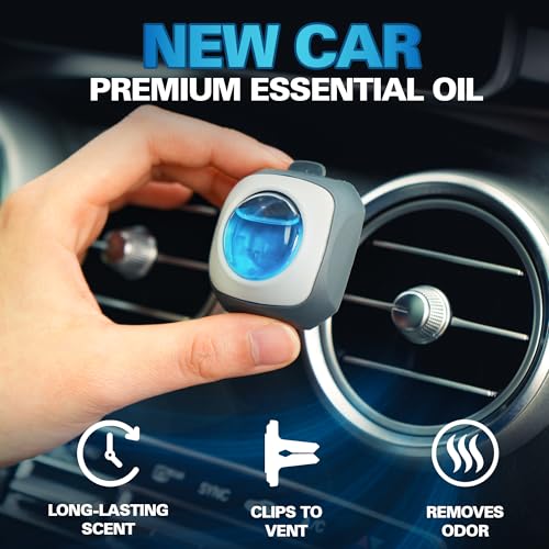 Air Jungles New Car Scent Car Air Freshener Vent Clip, 6 Count Long Lasting Up to 180 days, Natural Essential Oil Car Fragrance for Women and Men, Odor Eliminator - 4ml Each - Image 3