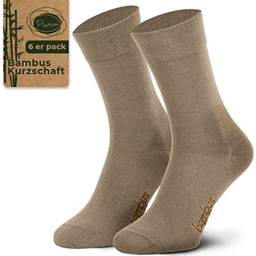 Preisvergleich Produktbild Piarini Bambussocken Herrensocken Anzugsocken lang beige