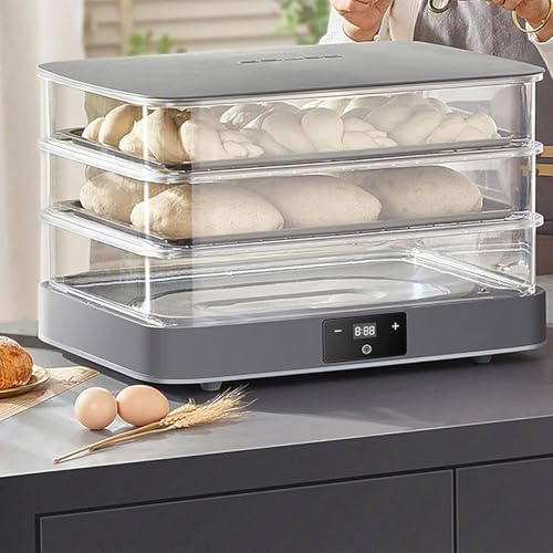 Electric Dough Proofer Machine for Home Use, 40L Bread Proofing Box, 20~45°C Temperature and 1min-24h Timing, Automatic Humidity Control, Fermentation Evenly, for Home Use