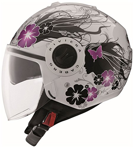Caberg CASCO RIVIERA V3 DIVA WHITE/SILVER Nero XS