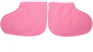 Luvas de cera de parafina para pés cobertura de cera de parafina, luvas de trabalho, luvas de cera de parafina, banho de parafina, cuidados com os pés e as mãos (rosa com logotipo)