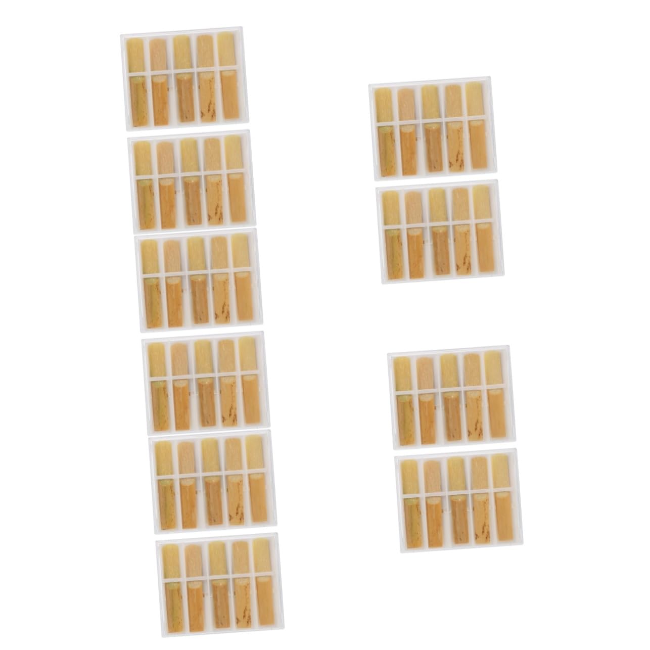 Toyvian 50piezas Cañas Para Clarinete Accesorios De Instrumento Para Principiantes Flexibles Sonido Dureza Hechas Mano Para Músicos Profesionales