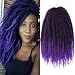 K&G HAIR Afro Marley Twist Hair 18Inch Marley Hair for Twists 3Packs Synthetic Kinkys Twist Braiding Hair Extension(#T1B/Purple)