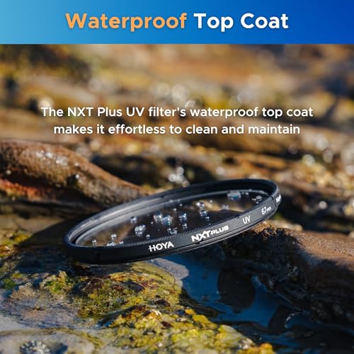 Hoya NXT Plus 49mm UV Filter — Schott B270 Clear Glass with 10-Layer HMC Multi-Coating for 98% Light Transmission, Waterproof Top-Coat, Aluminum Frame - Camera Lens Filter for Sharp, Clear Images