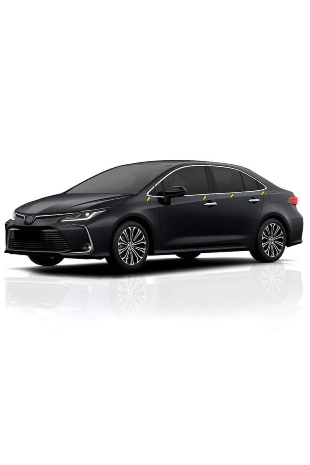 BTM OTOMOTİV (726) Krom Cam Çıtası 8 Prç. 2019 ve Üzeri Toyota Corolla ile uyumlu