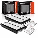 A-Premium 2-PC Engine Air Filter Compatible with Acura MDX, 2014 2015, V6 3.5L, Rigid Panel,