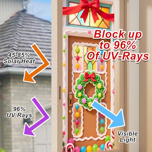 Vinilo decorativo para puerta navideña 17.7 x 39.3 pulgadas miniatura 4