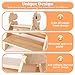 Novarieth Beech Wooden Toddler Step Stool, 2-Step Foldable Stool for Kids with Non-Slip Surface, Baby Bathroom Stool for Potty Training, Bathroom Sink, Kitchen Counter with Cute Dinosaur Design