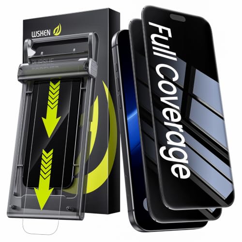 WSKEN Para iPhone 18 Pro para cristal blindado Privacy 3D Full Verdeckung