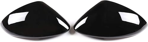 CHEYA Cubierta de decoración de tapa de espejo retrovisor exterior ABS para Alfa Romeo Stelvio 2017-2020 (negro)