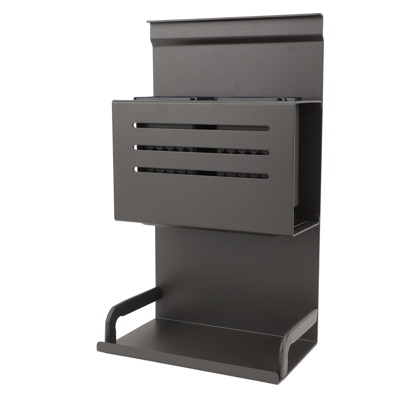 Support Mural à Ustensiles en Alliage D'aluminium, Durable, Facile à Nettoyer, Organisateur de Cuisine pour Baguettes Cuillère Gris 20x35cm