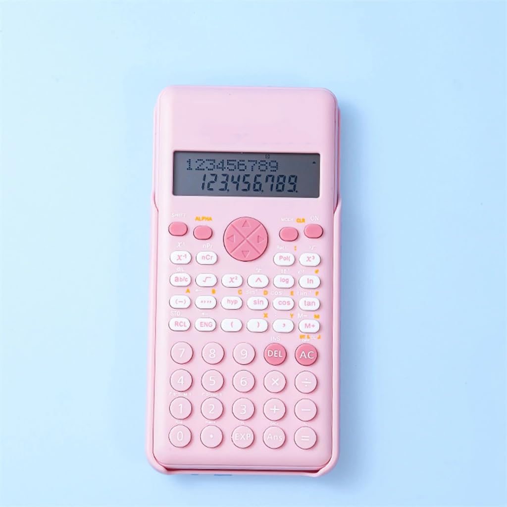 JFDBGU Calcolatrice Matematica for Studenti 2 Righe Mostra Che La Calcolatrice Scientifica È Adatta for Gli Studenti delle Scuole Medie(Roze)