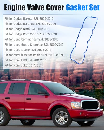 Image of VS50652R Engine Valve Cover Gasket Set Fit for Ram 1500 3.7L 2005-2010 Fit for Jeep Grand Cherokee 3.7L 2005-2010 Fit for Jeep Liberty 3.7L 2005-2012 Fit for Dodge(2+20+1)
