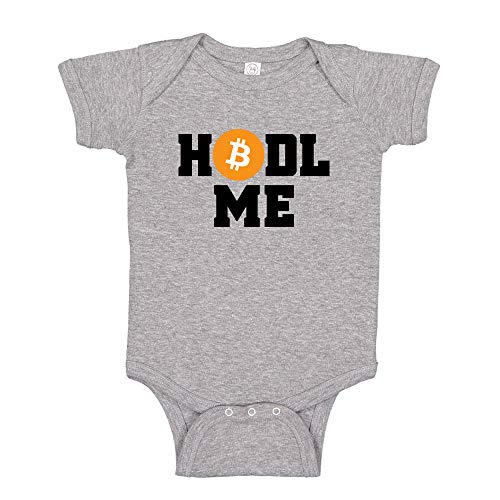 The Shirt Den HODL Me Bitcoin Baby Bodysuit Infant One Piece 6 mo Athletic Heather