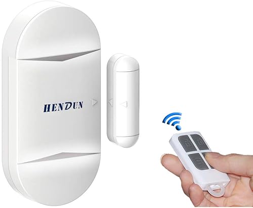 Miniatura 1 de HENDUN Alarma de puerta cuando se abre para seguridad del hogar con control remoto, sensores de alarma inalámbricos de 130 dB, timbre de puerta para