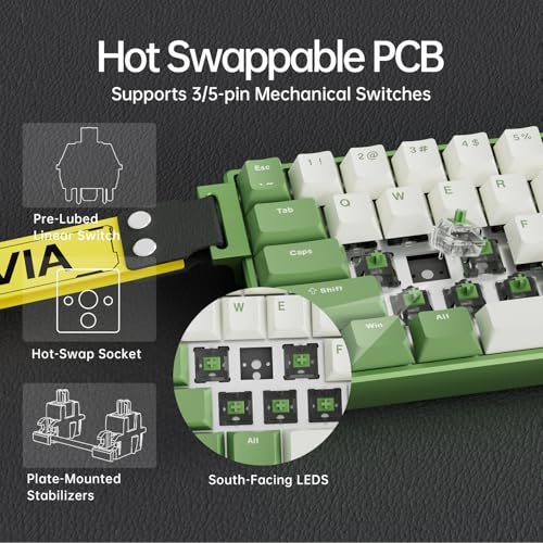 Clavier mécanique filaire KG18 avec switch bleu tactile - 5