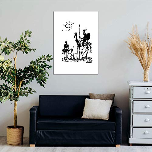 Impression Don Quichotte par Pablo Picasso encadrée format petit Spiffing Prints - 2