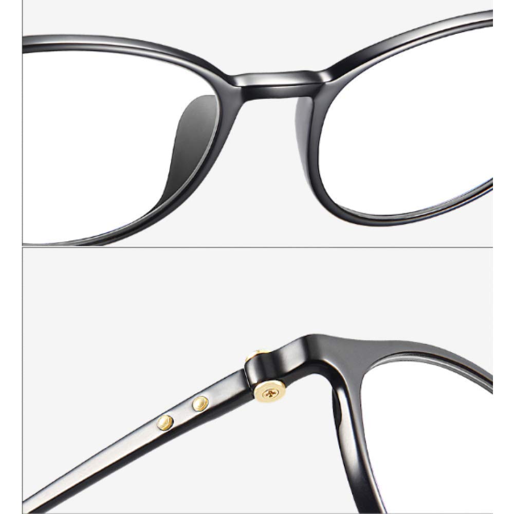 JRP Ultraligero Luz Anti-Azul Protección de Radiación Gafas de Lectura,Hd Resina Sra Protección para Los Ojos,Flexible Resistente Al Desgaste Cómodo/Negro / +2.5