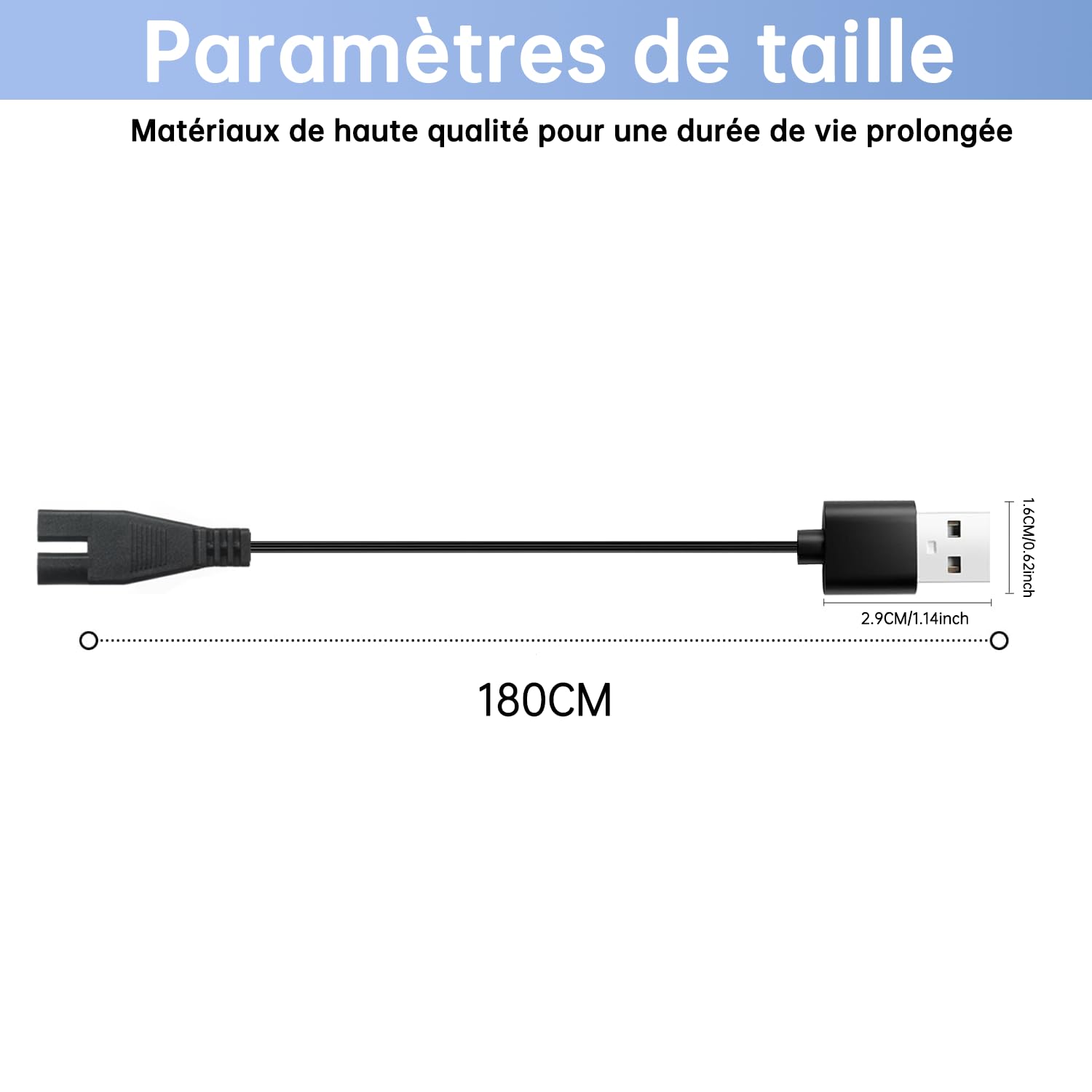 Chargeur 5V USB Câble Compatible Aspirateur Piscine Intex ZR100 28626 28620