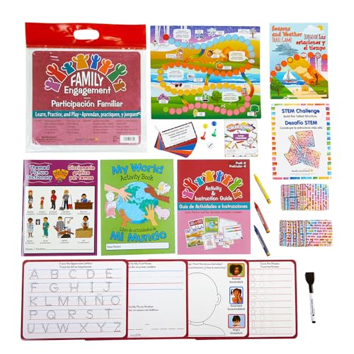 Image of Really Good Stuff Family Engagement Dual Language Reading Kit | Learn, Practice & Play, Pre-K /K