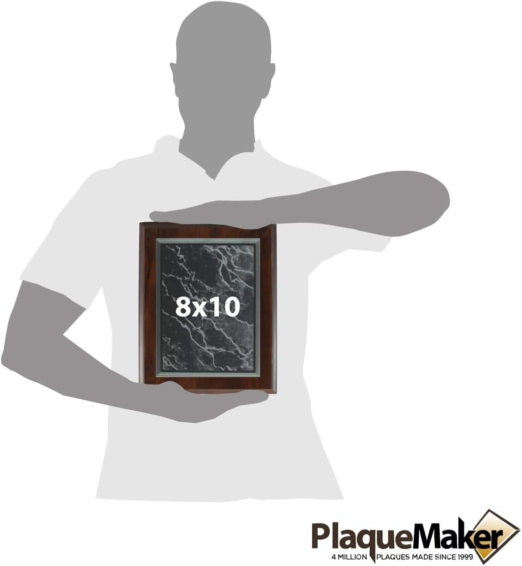 Personalized Color Acrylic Plaques and Awards. Great for Retirement, Thank You, Military Recognition, Special Achievements, Memorials, Sports, School, and Corporate Awards (7 x 9, Black) : Office Products