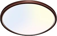 Vista 45 de Paquete de 2 lámparas de techo LED de montaje empotrado, color negro, 12 pulgadas, 28 vatios, regulable y 3000K-4500K-6000K, lámpara de techo de 3