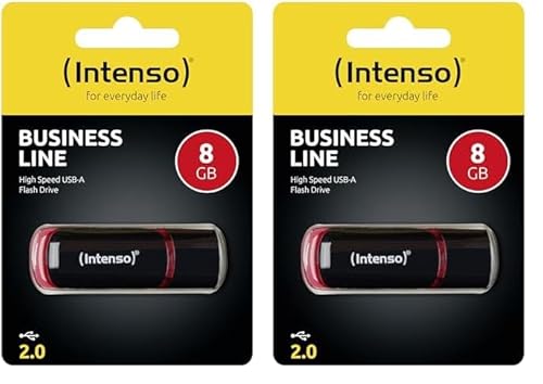 Intenso Business Line 8 GB USB-Stick USB 2.0 schwarz-rot (Packung mit 2)