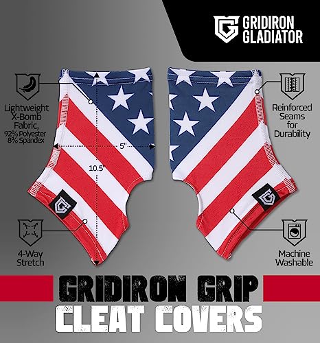 Gridiron Gladiator Cleat Covers - Football Spats - Football Cleat Cover - Cleat Spats for Soccer, Baseball & Softball - Thumbnail 3