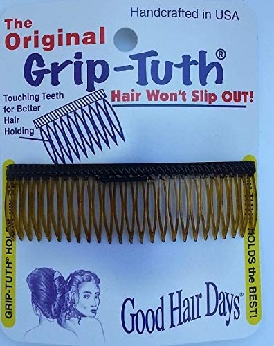 Good Hair Days 3 1/4 Inch Grip-Tuth Shorty Comb - Shell - One Comb #TOP1