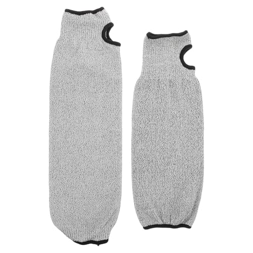 HOMOCONO Cut Resistant Forearm Sleeves for Men and Women, Level 5 Anti-cutting Protective Arm Guards with Thumb Hole, Thickened Long Sleeve Protectors for Gardening and Hand Tool Safety,