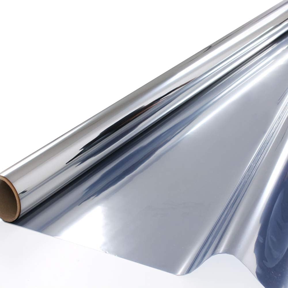 ZEALOTT Heat Rejection Window Glass Tinting Film for Residential and Commercial Uses, Sun Blocker, Solar Guard, 23.6-Inch by 6.5-Feet (60cm x 2m), Silver