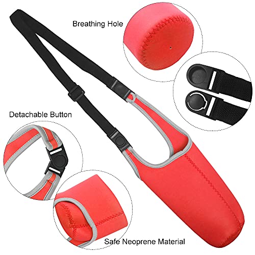 DanziX 2 Pack 30oz Tumbler Carrier Holder, Neoprene Sleeve Replacement with Carrying Handle-Red, 2pack*red, 4 Piece set - Image 4