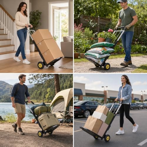 Carretilla plegable portátil con capacidad de 460 lb miniatura 4