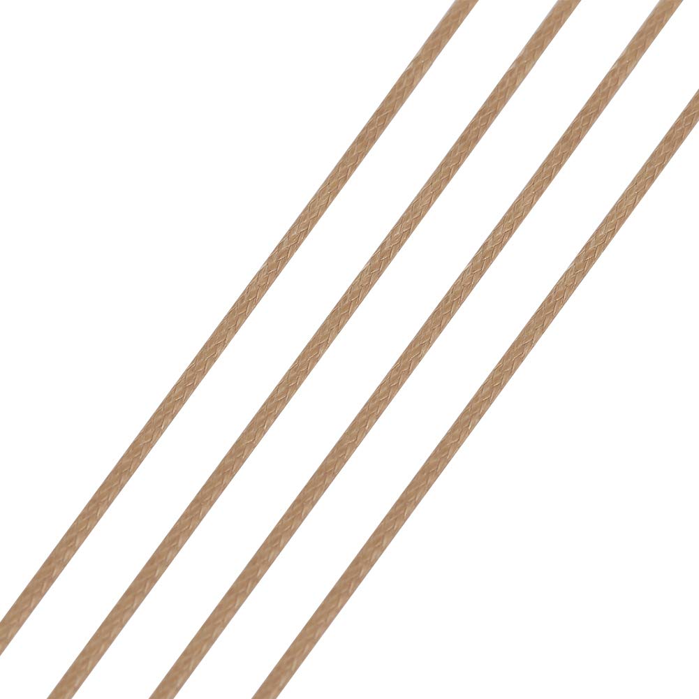Pandahall 85 Yards/Roll 1mm Braided Waxed Polyester Cord String DIY Jewelry Craft Macrame Making Beading Thread Rope with Spool (Burlywood) - Image 4