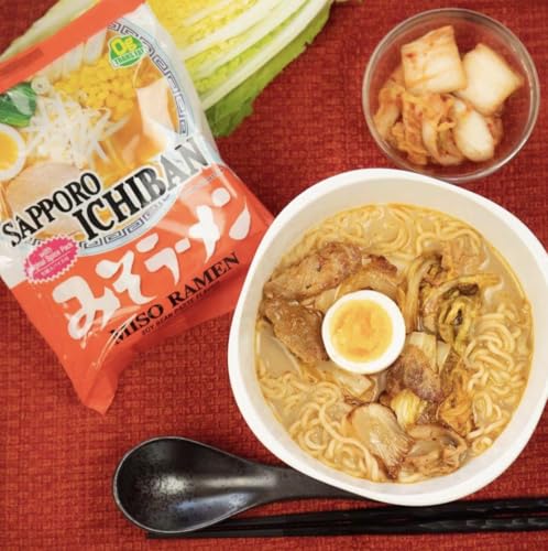 Image of Sapporo Japanese Ramen Variety Pack, 6 Traditional Authentic Flavors - Original, Beef, Chicken, Tonkotsu, Yakisoba, Miso - 4 Pack Per Flavor, Instant Ramen Noodle Sampler (24 Pack)