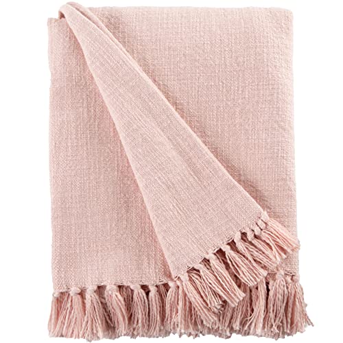 Sticky Toffee Woven Cotton Throw Blanket 60x50 in...