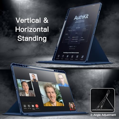 Image of JETech Rotating Cover Case for Samsung Galaxy Tab S10+ 2024 /Tab S9 FE+ /S9+ 2023 12.4-Inch with S Pen Holder, Not for Tab S8+ 12.4-Inch, 360 Degree Rotation Protective Stand Cover (Navy)