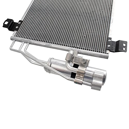 Image of TRQ Air Conditioning A /C Condenser Receiver Drier Compatible with 2016-2021 Mazda CX-3 2016 Scion iA 2019-2020 Toyota Yaris 2017-2018 Yaris iA