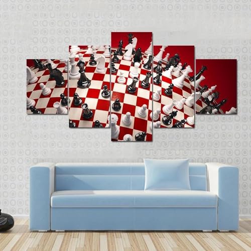 Tableaux decoratifs muraux salon avec cadre jeu d'échecs design moderne pour une ambiance cosy