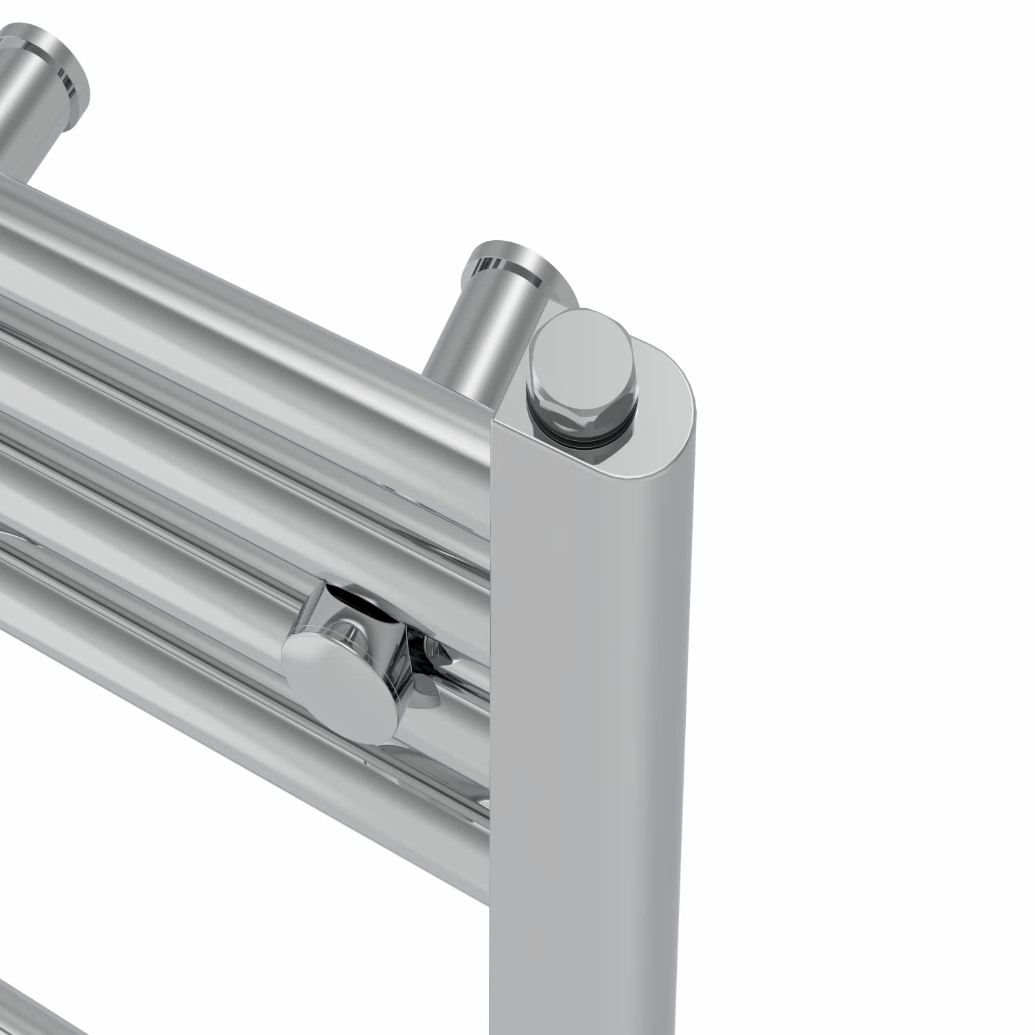 NRG - Termoarredo scaldasalviette cromato per bagno, 1400×400 mm, design dritto