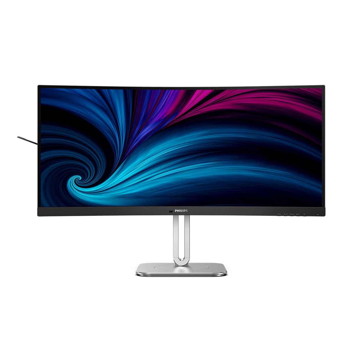 PHILIPS 34B2U5600C - 34 Zoll WQHD Curved Monitor, höhenverstellbar (3440x1440, 120Hz, HDMI, DisplayPort, USB-C (100W PD), RJ45, USB Hub) dunkel grau