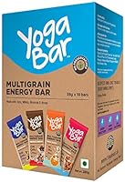 Yogabar Multigrain-Energy Snack Bars Pack - Healthy Diet with Fruits, Nuts, Oats and Millets, Gluten Free and High...