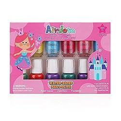 Airdom Non Toxic Kids Nail Polish Set for Toddler Water