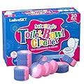 LmliveSKT Automatic Toilet Bowl Cleaner Tablets, 30-Pack Long-Lasting Toilet Tank Cleaner for Bathroom, Blue Water Freshener, Prevents Stains & Odor, Safe for All Toilets (30, Blue and Pink)