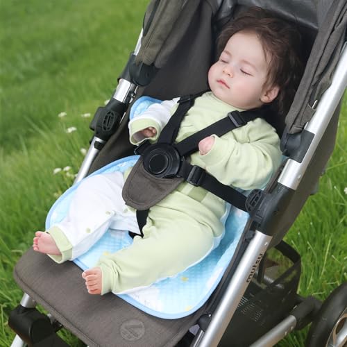 Image of COOLBEBE Car Seat Protector for Potty Training, Dry Waterproof Car Seat Liner Toilet Training for Baby Toddler, Piddle Pads Cover Car Seat Pad for Strollers & Carseat (Blue)